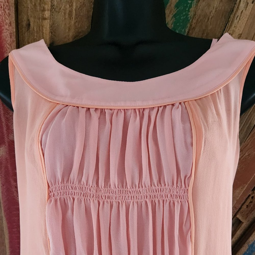 Sundance Boho Shirred Front Drop Waist Orange Gra… - image 5